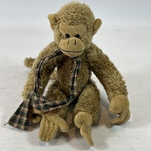 Vintage Boyds Bear Plush JB Bean And Associates Monkey With Scarf 9"